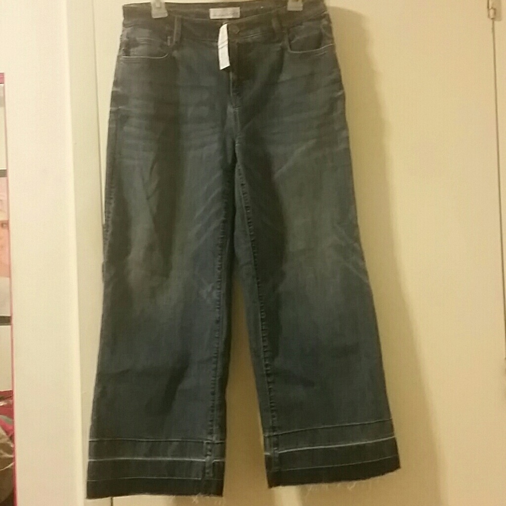 Loft cropped wide leg jeans size 27 new with tags